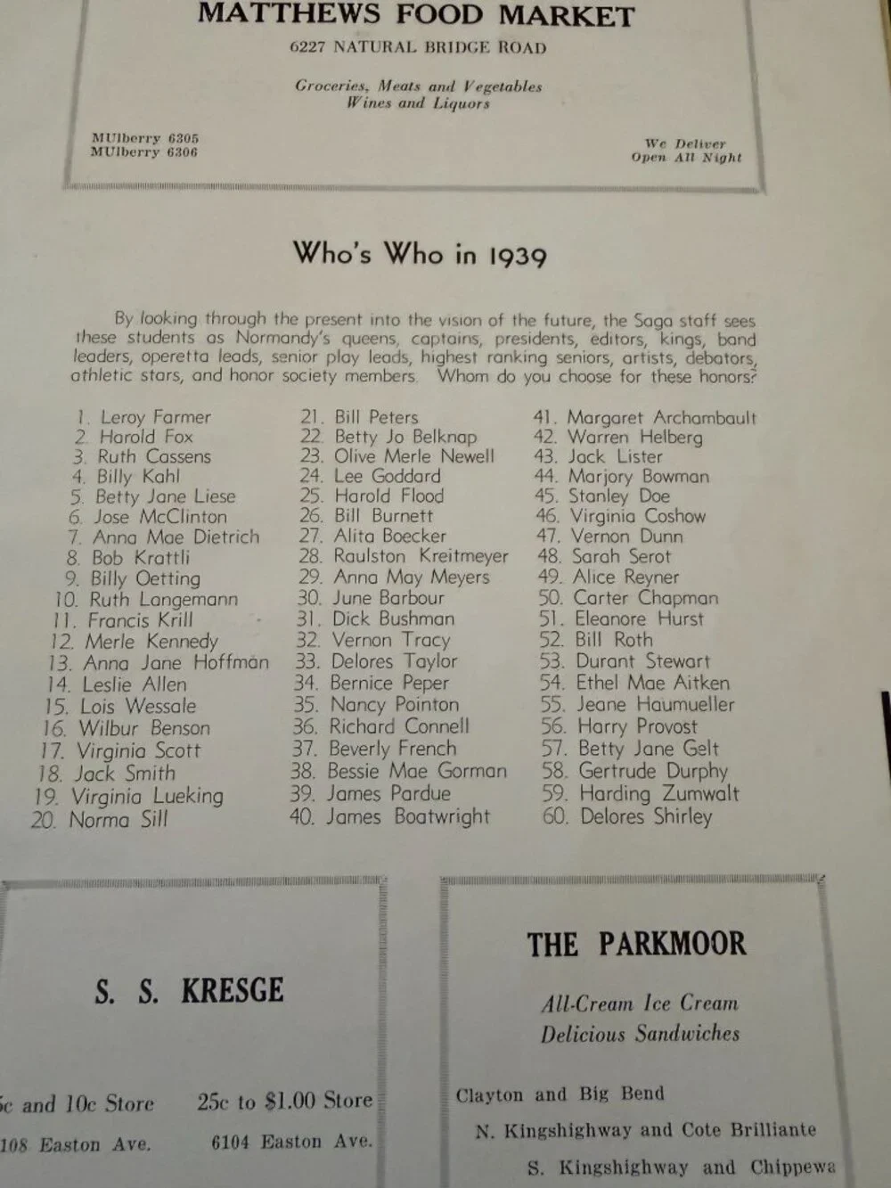 1936 Normandy High School Yearbook St Louis MO The Saga Annual